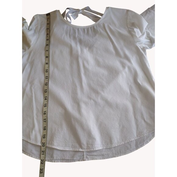 Vivid Importers Top Small Trumpet Sleeves Tie Back Lightweight Cotton - Picture 5 of 10